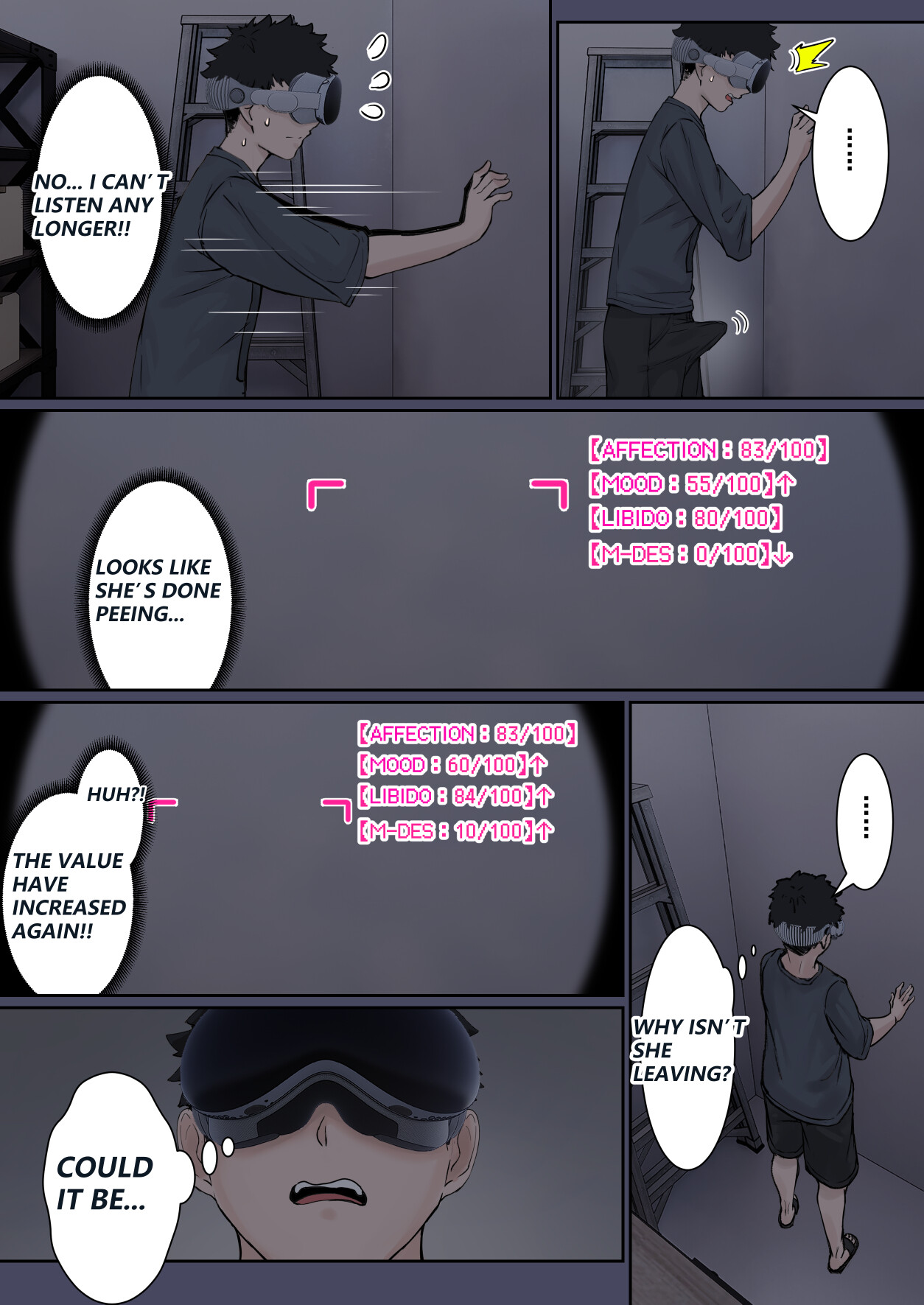 Hentai Manga Comic-My AR glasses can see various stats about my foster sister?!-Read-17